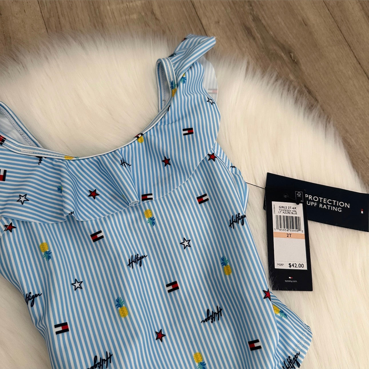 Tommy Hilfiger Girls Swimming Costume - Age 2