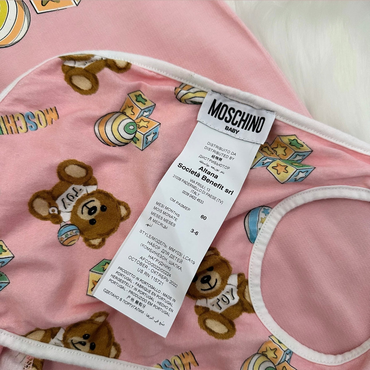 Moschino Girls Babygrow Set - 3/6 months