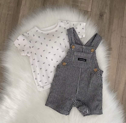 Calvin Klein Boys Dungarees Set - 0/3 months