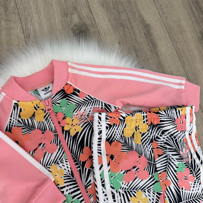 Adidas Girls Tracksuit Set - 3/6 months
