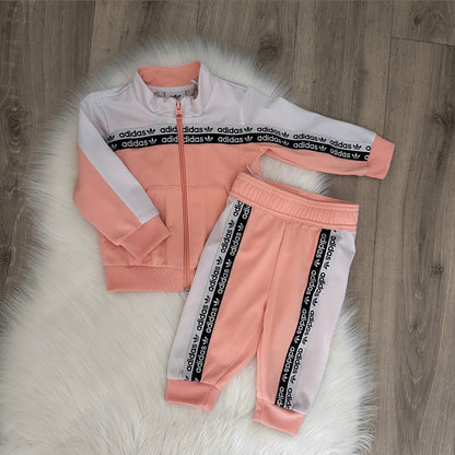 Adidas Girls Tracksuit - 6/9 months