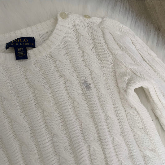 Ralph Lauren Classic Cable Knit Girls Jumper - Age 3