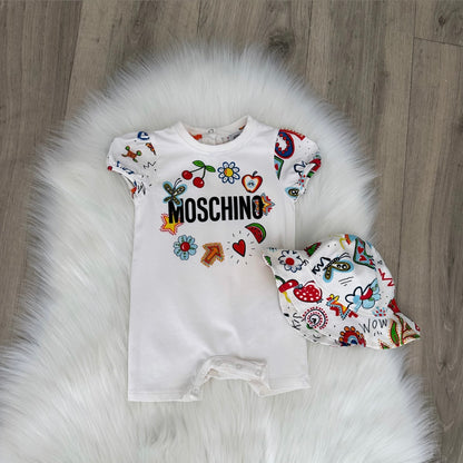 Moschino Girls Romper Set - 3/6 months