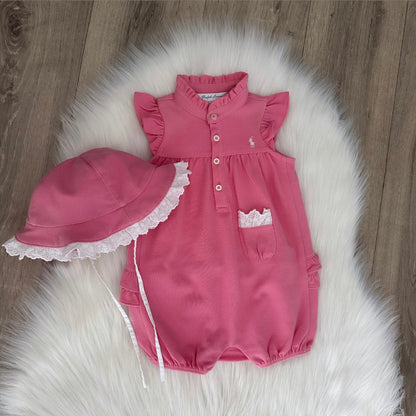 Ralph Lauren Girls Romper Set - 6M
