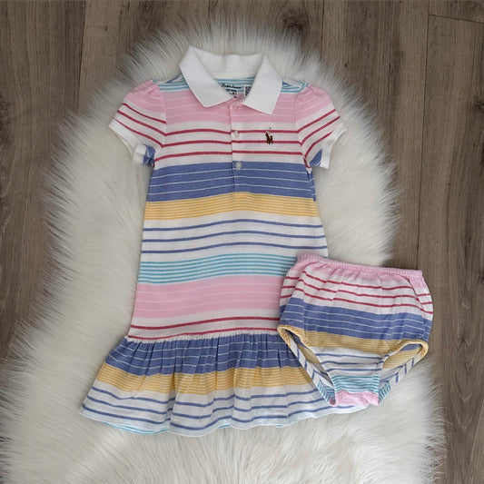 Ralph Lauren Girls Dress Set - 12M