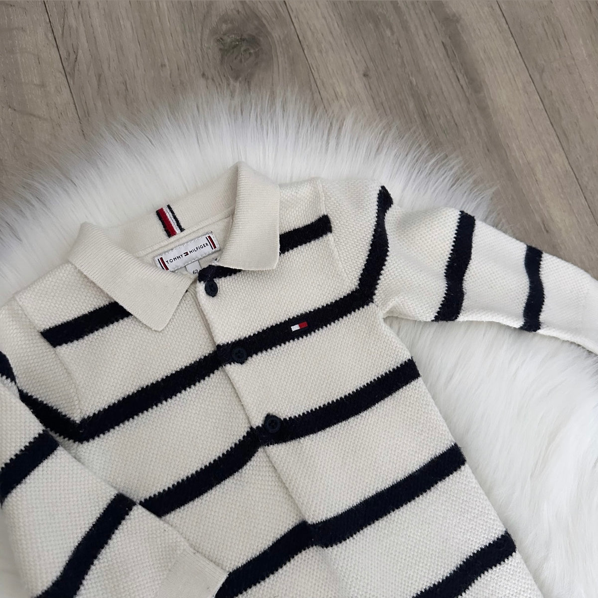 Tommy Hilfiger Boys Knitted Romper - 0/3 months