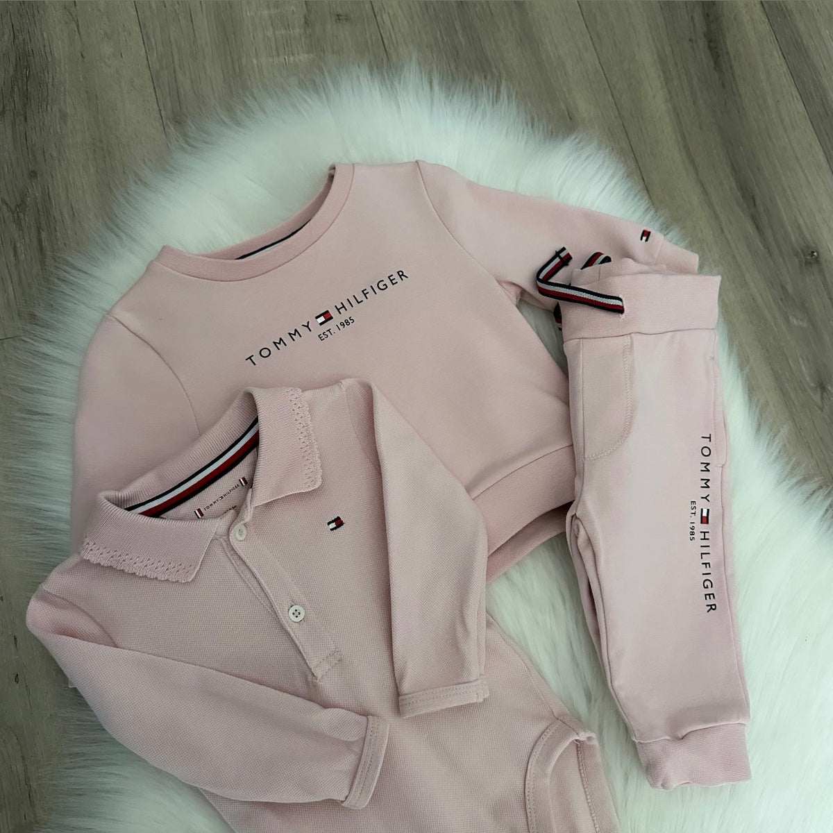 Tommy Hilfiger Girls Tracksuit Set - 0/3 months