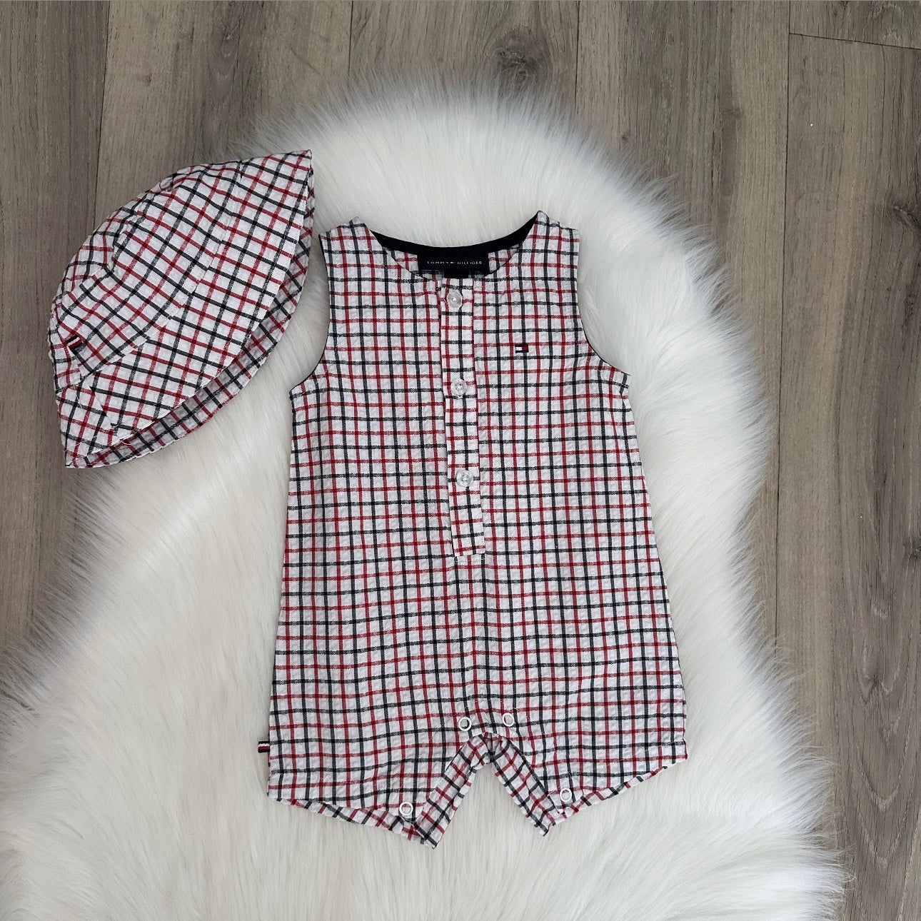 Tommy Hilfiger Boys Romper Set - 3/6 months