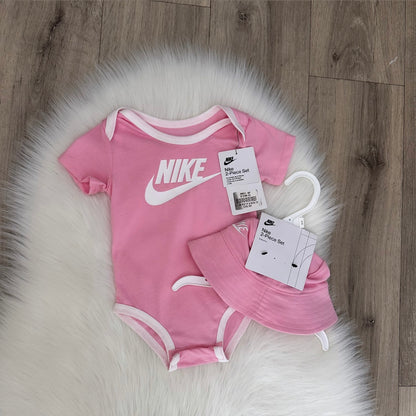 Nike Girls Romper Hat Set - 0/6 months