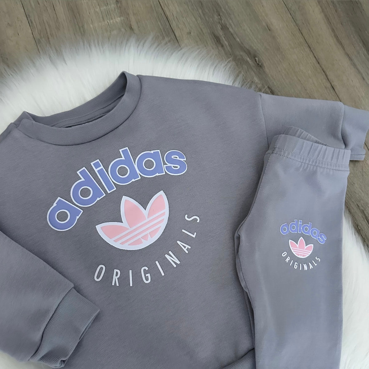 Adidas Girls Tracksuit Set - 0/3 months