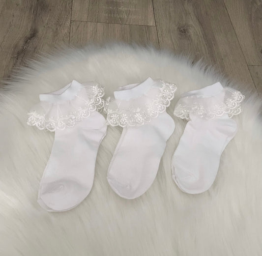 Girls Frilly Socks - Multiple Sizes