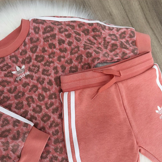 Adidas Girls Tracksuit Set - 3/6 months