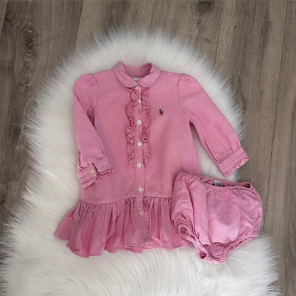 Ralph Lauren Girls Dress Set - 6M