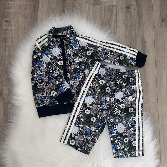 Adidas Girls Tracksuit Set - 3/6 months
