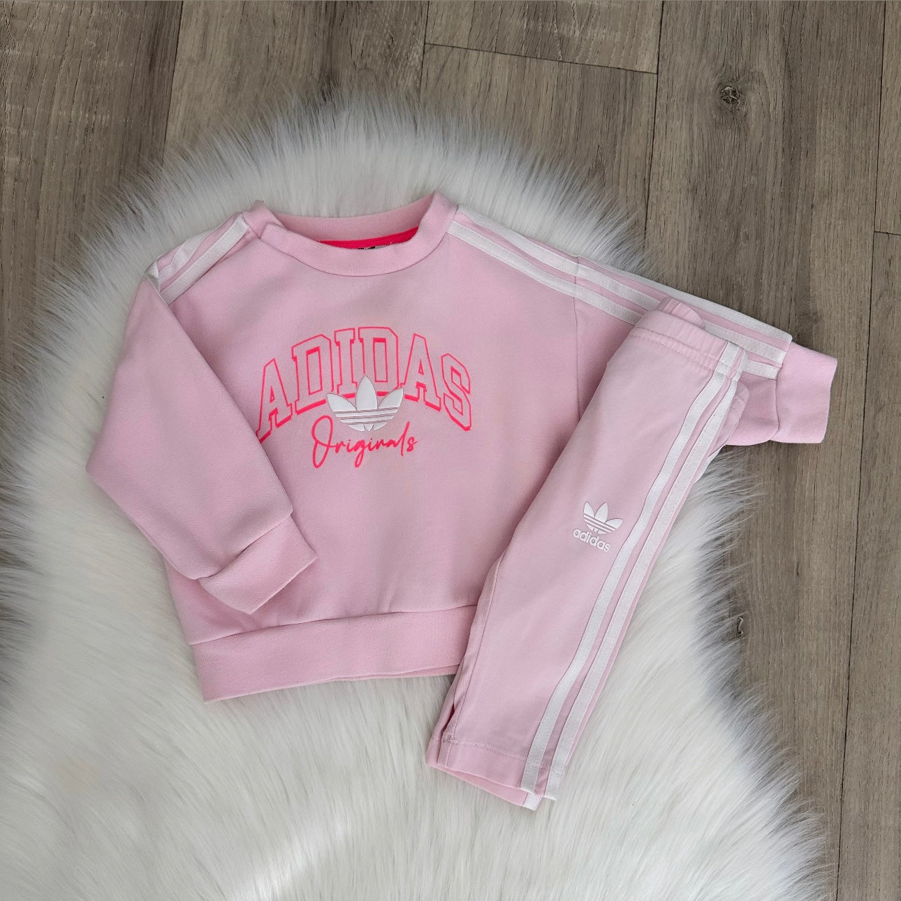 Adidas Girls Tracksuit - 3/6 months