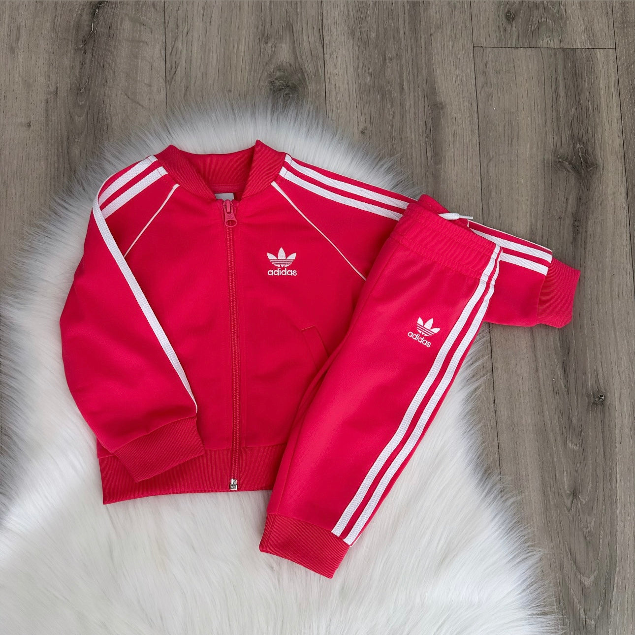 Adidas Girls Tracksuit Set - 6/9 months
