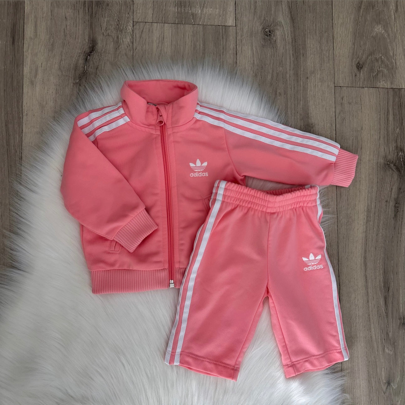 Adidas Girls Tracksuit - 0/3 months
