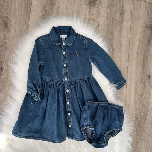 Ralph Lauren Girls Dress Set - 18M