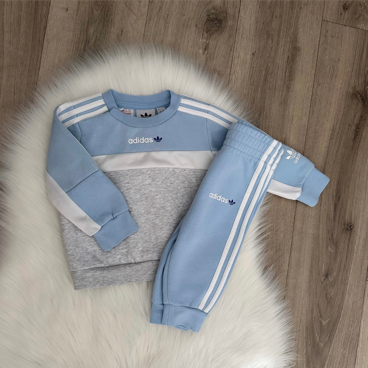 Adidas Boys Tracksuit - Size 6/9 months