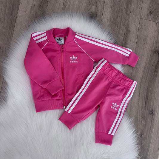 Adidas Girls Tracksuit - 0/3 months