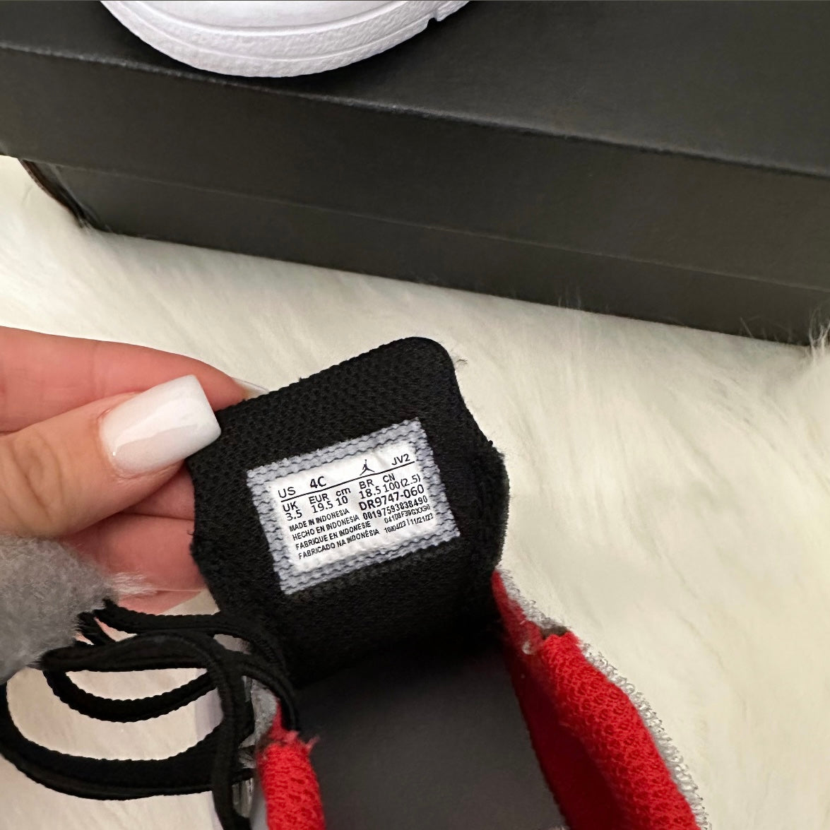 Jordan 1 ‘Cement Fire Red’ Boys Trainers - 3.5 Infant