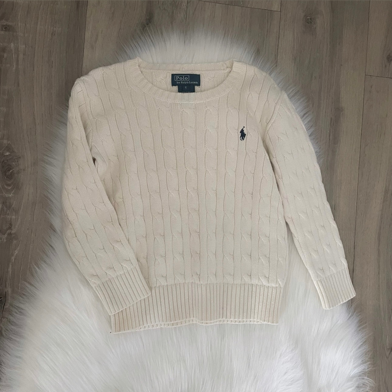 Ralph Lauren Classic Cable Knit Boys Jumper - Age 6