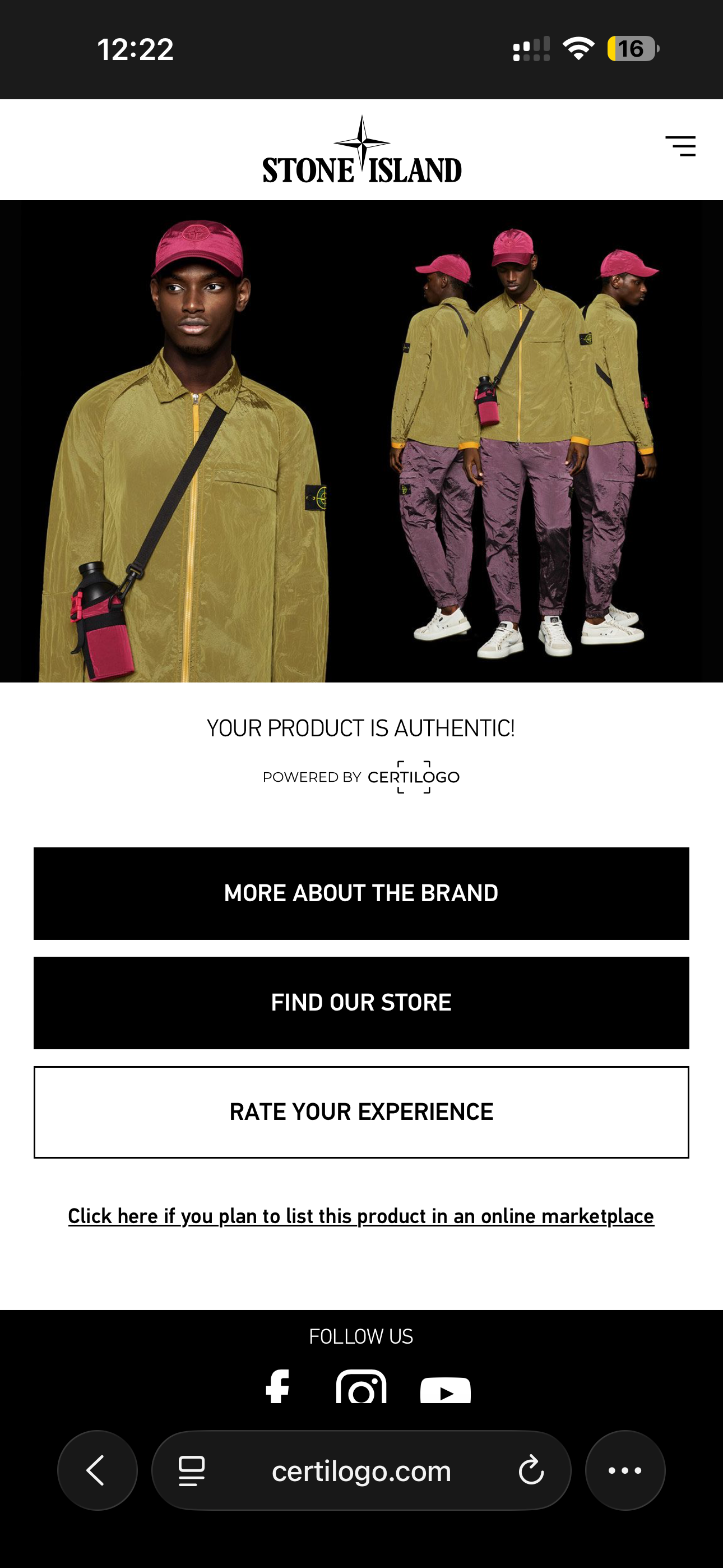 Stone Island Boys Polo Shirt - Age 2