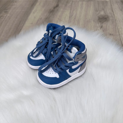 Jordan 1 ‘True Blue/White/Cement Grey’ Trainers - 1.5 UK