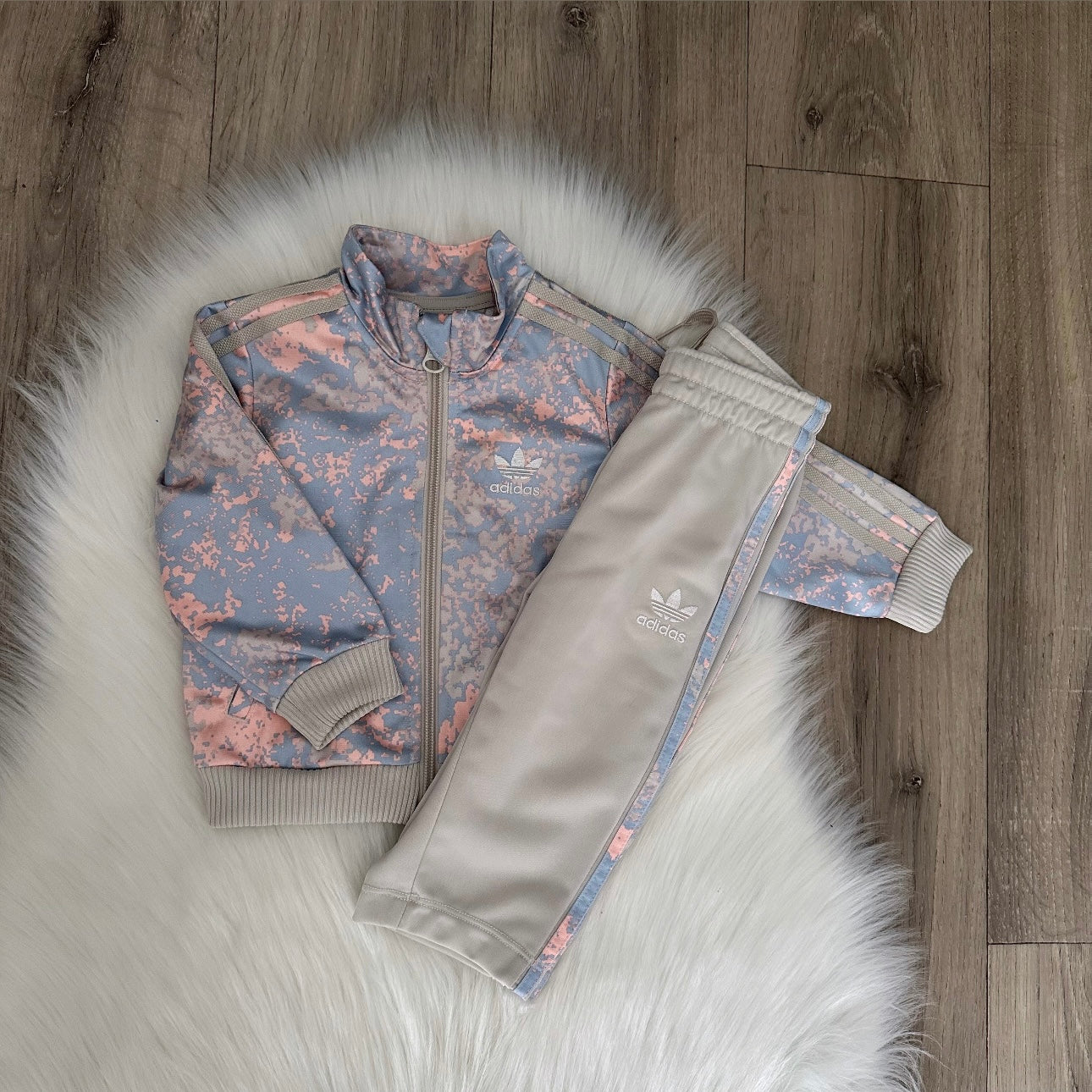 Adidas Girls Tracksuit - 6/9 months