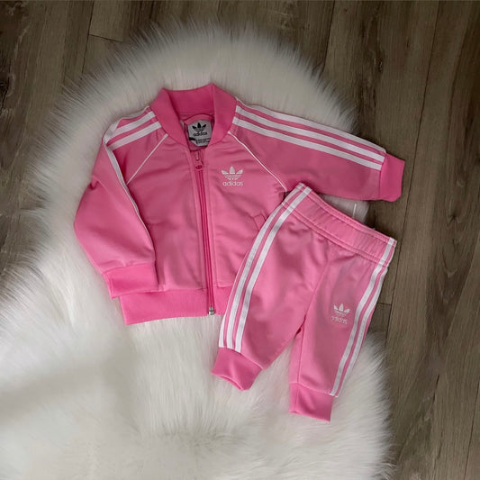Adidas Girls Tracksuit - 0/3 months